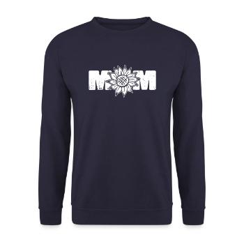 Sonnenblumen Mama Sunflower Mom - Unisex Pullover - Navy - Vorne - Alina (178cm) & Michal (187cm)