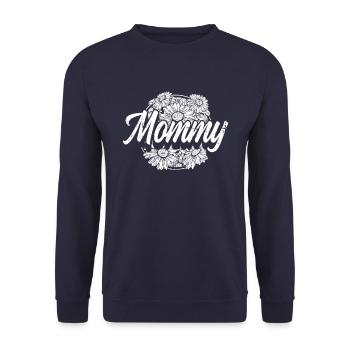 Gänseblume Mama Daisy Mom - Sweat-shirt Unisexe - marine - Devant - Alina (178cm) & Michal (187cm)