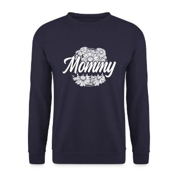 Gänseblume Mama Daisy Mom - Sweat-shirt Unisexe - marine - Devant - Alina (178cm) & Michal (187cm)