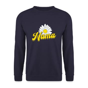 Gänseblume Mama Daisy Mom - Sweat-shirt Unisexe - marine - Devant - Alina (178cm) & Michal (187cm)