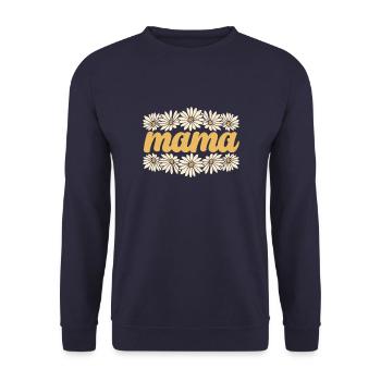 Gänseblume Mama Mutter Daisy Mom - Sweat-shirt Unisexe - marine - Devant - Alina (178cm) & Michal (187cm)