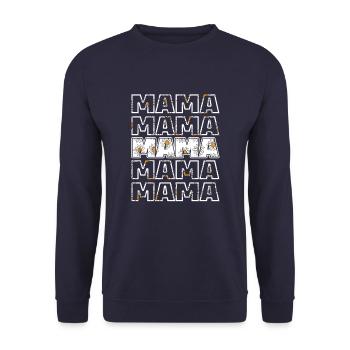 Gänseblume Mama Daisy Mom - Sweat-shirt Unisexe - marine - Devant - Alina (178cm) & Michal (187cm)