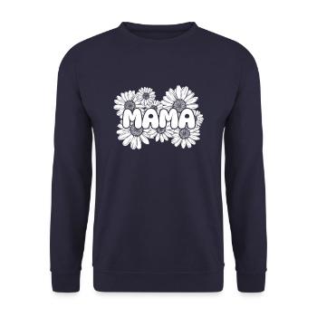 Gänseblume Mama Mutter Daisy Mom - Sweat-shirt Unisexe - marine - Devant - Alina (178cm) & Michal (187cm)
