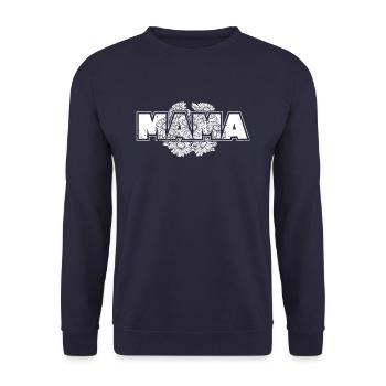 Gänseblume Mama Daisy Mom - Sweat-shirt Unisexe - marine - Devant - Alina (178cm) & Michal (187cm)