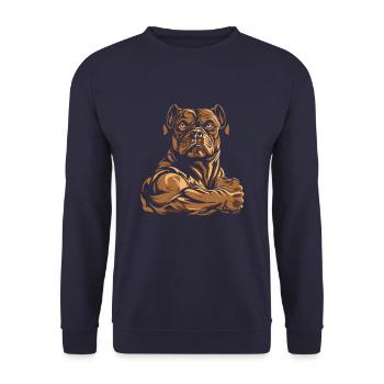 American Bully Cool - Sweat-shirt Unisexe - marine - Devant - Alina (178cm) & Michal (187cm)