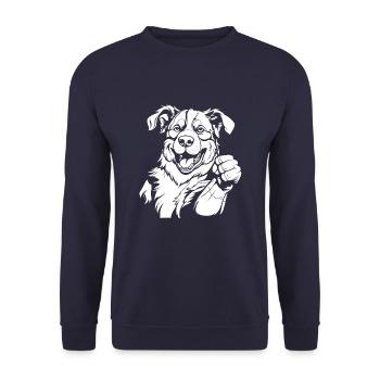 Border Collie - Sweat-shirt Unisexe - marine - Devant - Alina (178cm) & Michal (187cm)