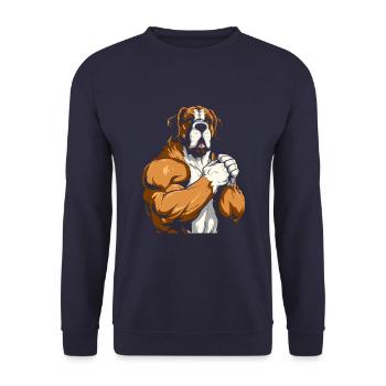 Saint Bernard Cool - Unisex Sweatshirt - navy - Front - Alina (178cm) & Michal (187cm)