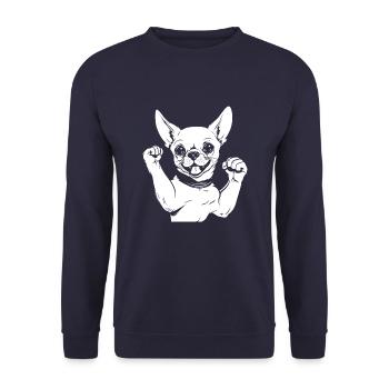 Chihuahua - Unisex Sweatshirt - navy - Front - Alina (178cm) & Michal (187cm)