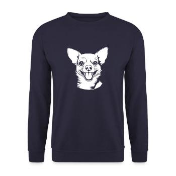 Chihuahua - Unisex Sweatshirt - navy - Front - Alina (178cm) & Michal (187cm)