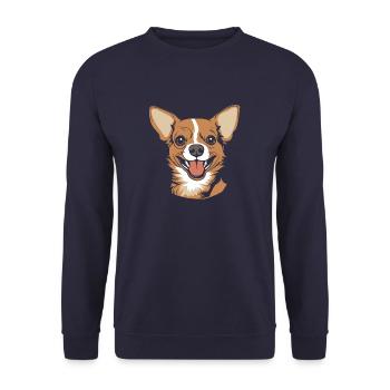 Chihuahua - Unisex Sweatshirt - navy - Front - Alina (178cm) & Michal (187cm)
