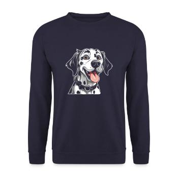 Dalmatiner - Unisex Pullover - Navy - Vorne - Alina (178cm) & Michal (187cm)
