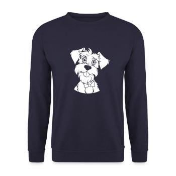 Schnauzer - Unisex Pullover - Navy - Vorne - Alina (178cm) & Michal (187cm)