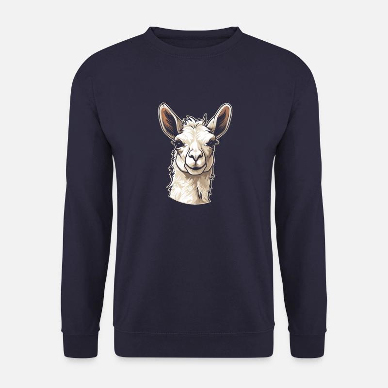 Lama Llama - Unisex Pullover - Navy