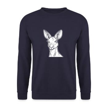 Kangaroo - Unisex Sweatshirt - navy - Front - Alina (178cm) & Michal (187cm)