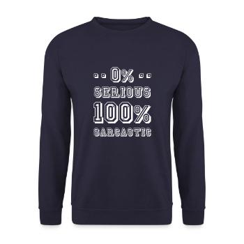 Schwarzer Humor I Dont Care - Unisex Pullover - Navy - Vorne - Alina (178cm) & Michal (187cm)