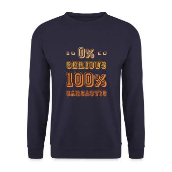 Schwarzer Humor Lustig I Dont Care - Unisex Pullover - Navy - Vorne - Alina (178cm) & Michal (187cm)