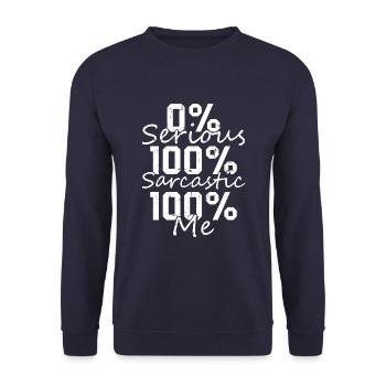 Humour noir Drôle Je m’en fous - Sweat-shirt Unisexe - marine - Devant - Alina (178cm) & Michal (187cm)