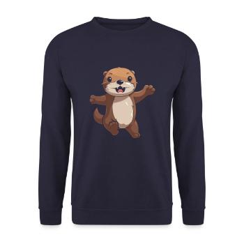 Loutre - Sweat-shirt Unisexe - marine - Devant - Alina (178cm) & Michal (187cm)