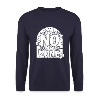 Mom Mom - Unisex Sweatshirt - navy - Front - Alina (178cm) & Michal (187cm)