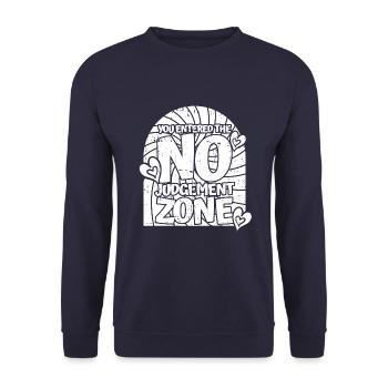 Mom Mom - Unisex Sweatshirt - navy - Front - Alina (178cm) & Michal (187cm)