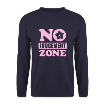 Mom Mom - Unisex Sweatshirt - navy - Front - Alina (178cm) & Michal (187cm)