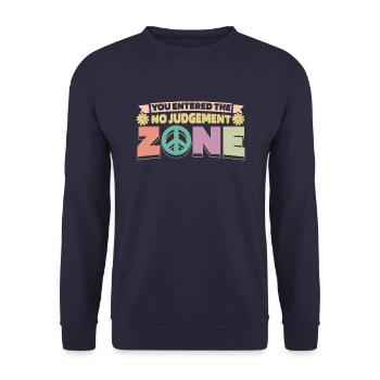 Mom Mom - Unisex Sweatshirt - navy - Front - Alina (178cm) & Michal (187cm)
