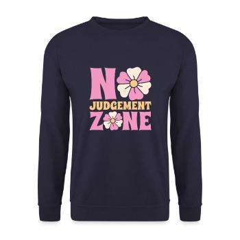Mom Mom - Unisex Sweatshirt - navy - Front - Alina (178cm) & Michal (187cm)