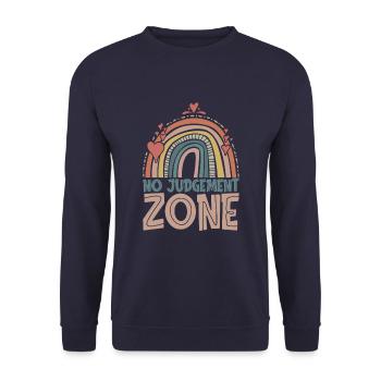 Mom Mom - Unisex Sweatshirt - navy - Front - Alina (178cm) & Michal (187cm)