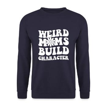 Mom Mom - Unisex Sweatshirt - navy - Front - Alina (178cm) & Michal (187cm)