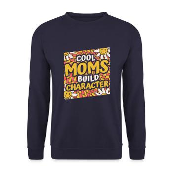 Mom Support Mom - Unisex Sweatshirt - navy - Front - Alina (178cm) & Michal (187cm)