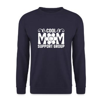 Mom Support Mom - Unisex Sweatshirt - navy - Front - Alina (178cm) & Michal (187cm)
