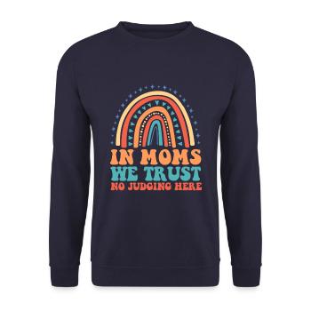 Maman Soutien Maman - Sweat-shirt Unisexe - marine - Devant - Alina (178cm) & Michal (187cm)