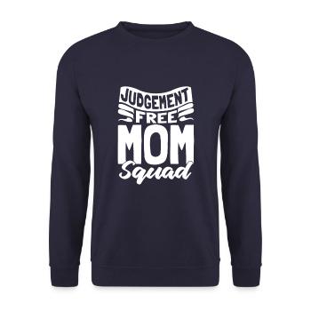 Mom Support Mom - Unisex Sweatshirt - navy - Front - Alina (178cm) & Michal (187cm)