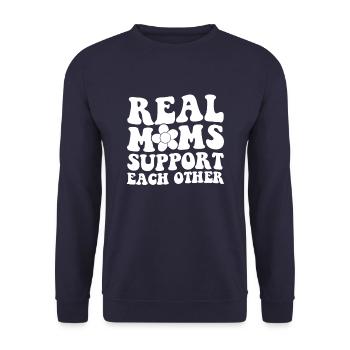Maman Soutien Maman - Sweat-shirt Unisexe - marine - Devant - Alina (178cm) & Michal (187cm)