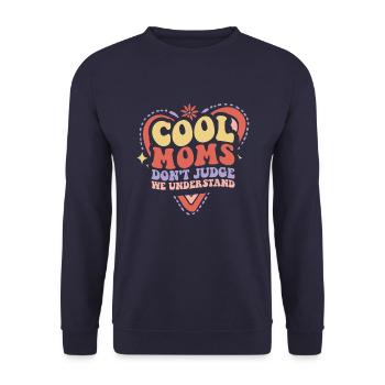 Maman Soutien à la maman - Sweat-shirt Unisexe - marine - Devant - Alina (178cm) & Michal (187cm)
