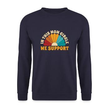 Soutien aux mamans et aux mamans - Sweat-shirt Unisexe - marine - Devant - Alina (178cm) & Michal (187cm)
