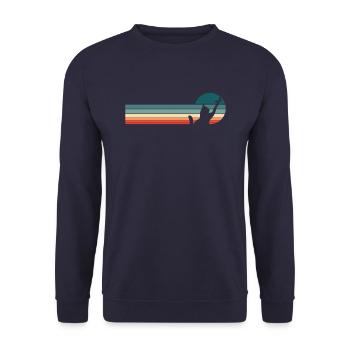 Katze - Unisex Pullover - Navy - Vorne - Alina (178cm) & Michal (187cm)
