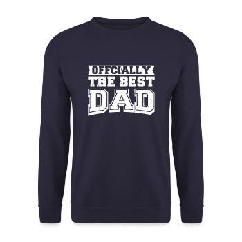 Vater Papa Best Dad - Unisex Sweatshirt - navy - Front - Alina (178cm) & Michal (187cm)
