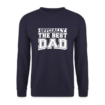 Vater Papa Best Dad - Unisex Sweatshirt - navy - Front - Alina (178cm) & Michal (187cm)