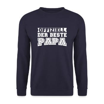 Vater Papa Best Dad - Unisex Sweatshirt - navy - Front - Alina (178cm) & Michal (187cm)