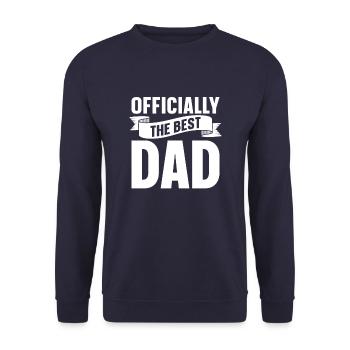 Vater Papa Best Dad - Unisex Sweatshirt - navy - Front - Alina (178cm) & Michal (187cm)