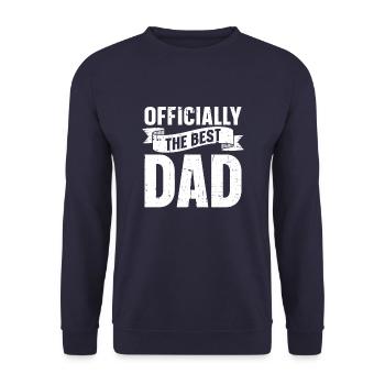 Vater Papa Best Dad - Unisex Sweatshirt - navy - Front - Alina (178cm) & Michal (187cm)