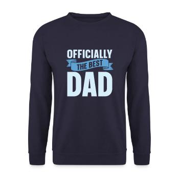 Vater Papa Best Dad - Unisex Sweatshirt - navy - Front - Alina (178cm) & Michal (187cm)