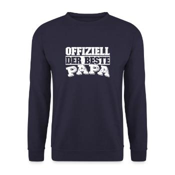 Vater Papa Best Dad - Unisex Sweatshirt - navy - Front - Alina (178cm) & Michal (187cm)