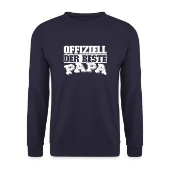 Vater Papa Best Dad - Unisex Sweatshirt - navy - Front - Alina (178cm) & Michal (187cm)