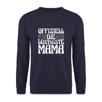Mama Mutter Funniest Mom - Unisex Sweatshirt - navy - Front - Alina (178cm) & Michal (187cm)