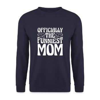 Mama Mutter Funniest Mom - Unisex Sweatshirt - navy - Front - Alina (178cm) & Michal (187cm)