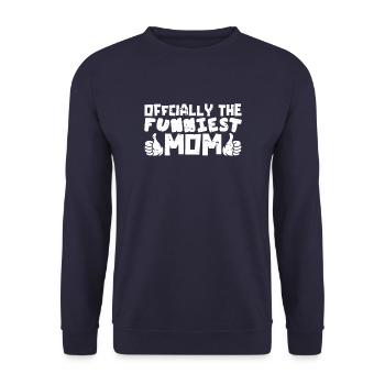 Mama Mutter Funniest Mom - Unisex Sweatshirt - navy - Front - Alina (178cm) & Michal (187cm)