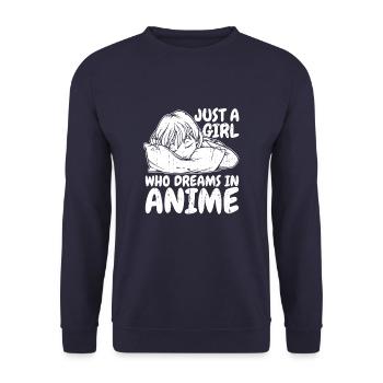 Anime Manga Anime Fille - Sweat-shirt Unisexe - marine - Devant - Alina (178cm) & Michal (187cm)