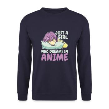 Anime Manga Anime Fille - Sweat-shirt Unisexe - marine - Devant - Alina (178cm) & Michal (187cm)